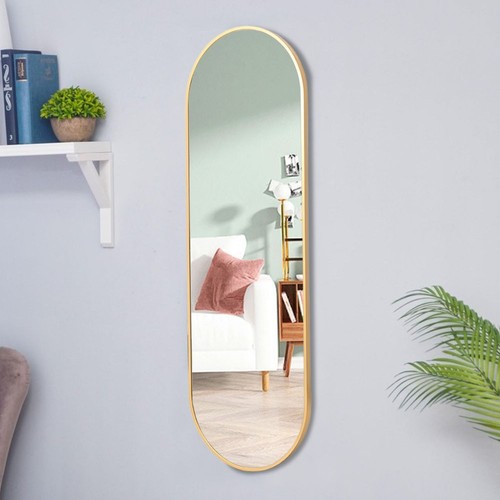 Gold wall mirror 16x59 - gold, inches
