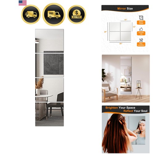 Glass full length wall mirror - full,