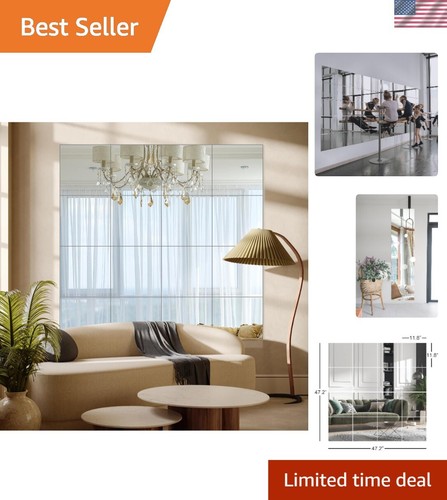 12x12 frameless mirror tiles - 12x12,