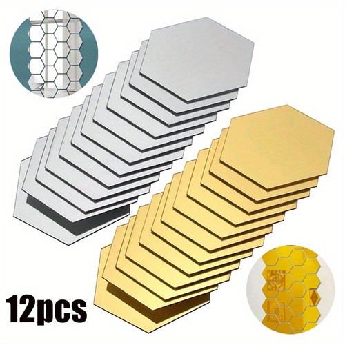 12pcs set hexagon shape - shape, mirror