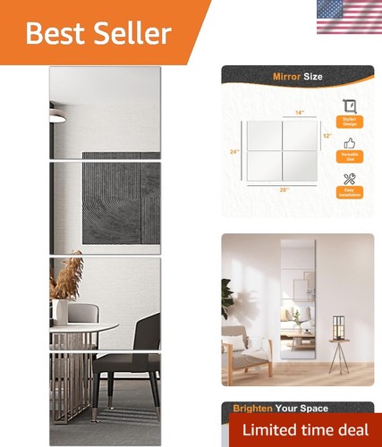 Glass full length wall mirror - glass,
